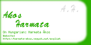 akos harmata business card
